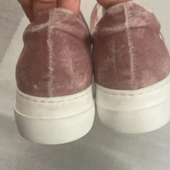 [US7/EU37.5]Lewit Arlo Pink  Velvet Slip-On Platform Sneaker- EUC - Picture 7 of 8